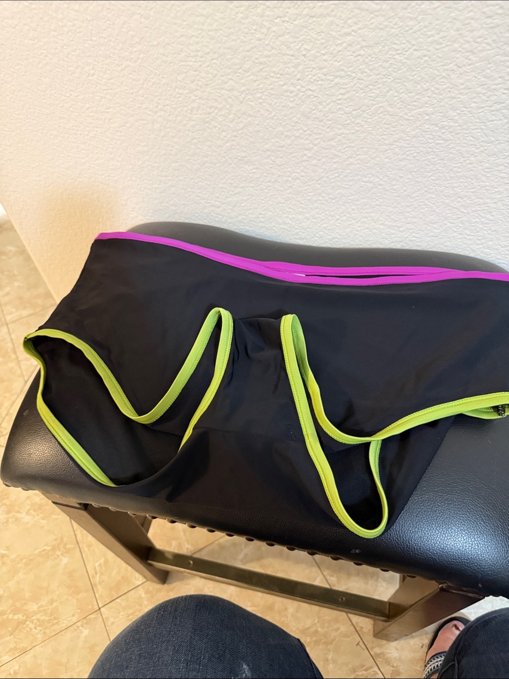 Women’s Black Swim Shorts with Lime Trim NWT Size 1X